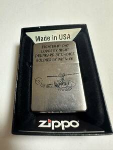 ZIPPO (ジッポ) USA製 オイルライター ケース入り 2015年製 火花確認済 アニバーサリー ベトナム ヘリコプター 