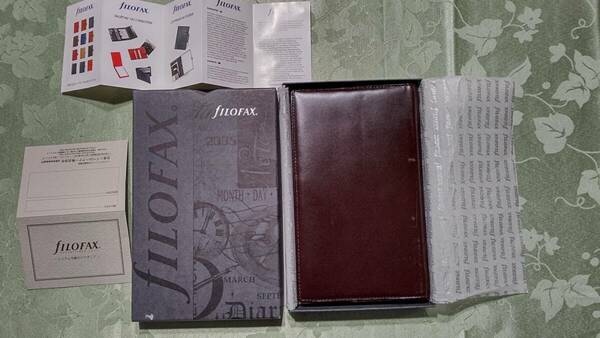 FILOFAX ファイロファックス 高級レザー SLIMLINE スリム BERKELEY バークレー FILLED ORGANASER システム手帳 ブラウン　ケース入り