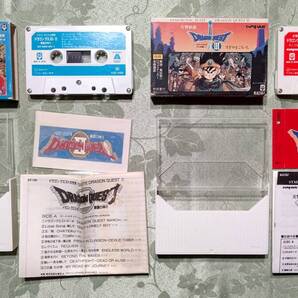 当時物 カセットテープ ドラゴンクエスト すぎやまこういち指揮 2個セット(Ⅱ東京弦楽合奏団&ⅢNHK交響楽団)各シール&スコア付属