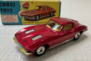 【ビンテージ品】コーギー製　コルベット　スティングレー 紫　箱付き　CORGI TOYS / CHEVROET CORVETTE STING RAY