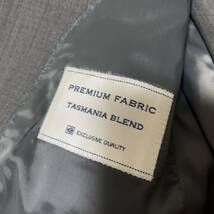 【圧巻のスリーピース】TASMANIA BLEND スーツ セットアップ ジャケット 3ピース PREMIUM FABRIC ウール グレー系 170cm Y5 ネーム刺繍あり_画像7