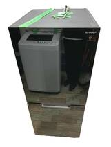 お02-037eJUN//【現状品】SHARP シャープ SJ-GD15H-B ノンフロン 冷凍 冷蔵庫 動作確認済み 臭い強め 現地引取のみ_画像1