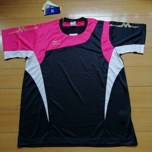 新品タグ付き　MIZUNO ミズノ　半袖　Tシャツ　メンズ　M　バドミントンウェア　テニスウェア　スポーツウェア　ゲームシャツ