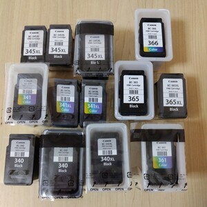  【使用済み】キャノン Canon 純正 インクカートリッジ/BC-340/BC-340XL/BC-341/BC−341XL/BC-345XL/BC-365/BC-365XL/BC366/計13個