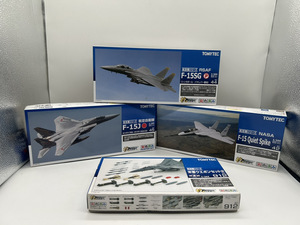 2408-02★【美品・未組立】TOMYTEC 技MIX 航空機シリーズプラモデル RSAF F-15SG/F-15J/F-15/米軍ウエポンセット2 おまとめ4個★