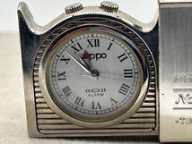 2510-01★ZIPPO TIME TANK POCKET CLOCK　特別限定品(アラーム付) シリアル入り No.0597 ミニ時計 ミニクロック【動作未確認】★_画像5