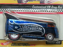 Customized VW Drag Bus　ワーゲンバス　PHILIP RIEHLMAN 10th ANNIVERSARY　COLLECTORS.COM限定　#019　Hot Wheels　MATTEL_画像2