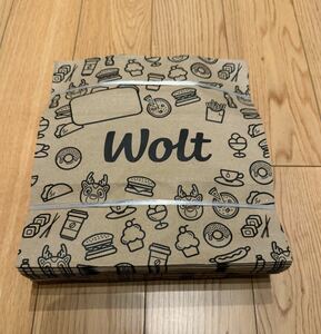 【未使用】wolt ウォルト デリバリー 持ち手付き 紙袋 ショッパー 25枚セット×8セット　合計200枚