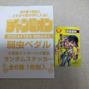 週刊少年チャンピオン　弱虫ペダル　総北　ステッカー　今泉