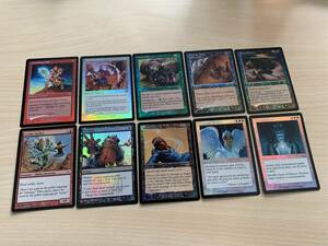 C）MTG Magic the Gathering マジックザギャザリング Foil　10枚　1枚のみサイン有　英語版 レターパック発送　写真追加あり