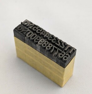 メタルスタンプ　数字　2mm×4.2mm ナンバー 活版印刷 ハンドメイド ナンバリング (02026