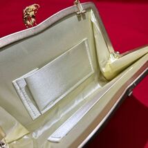 ☆美品☆和装バッグ ハンドバッグ 昭和レトロ 和装小物 着物用 金糸 お祝い 結婚式 紗綾形 亀甲 松柄 牡丹 (02266C_画像8