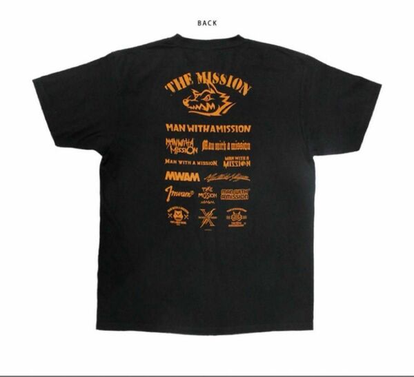 マンウィズ　お一人フェス　黒　オレンジ　ブラック　Tシャツ