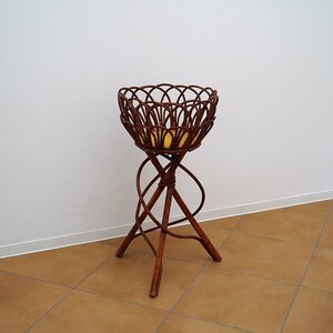 Rattan Flower Stand / France / 1970s 家具 インテリア ヴィンテージ フランス