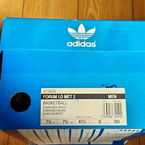 ★adidas アディダス FORUM LO MET2 フォーラムロー 26.0cm ネイビー/ホワイト★の画像6