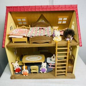 シルバニアファミリー まとめ売り 赤い屋根のお家 家具 人形 USED品 1円スタート