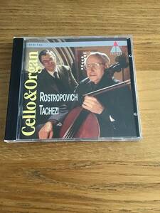 TELDEC - CELLO & ORGAN - ROSTROPOVICH & TACHEZI - FRESCOBALDI, MARCELLO, HANDEL, BACH, RHEINBERGER, SAINT-SAENS