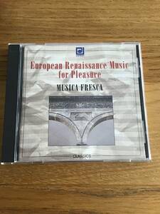 PANTON - EUROPEAN RENAISSANCE " MUSIC FOR PLEASURE " - MUSICA FRESCA 