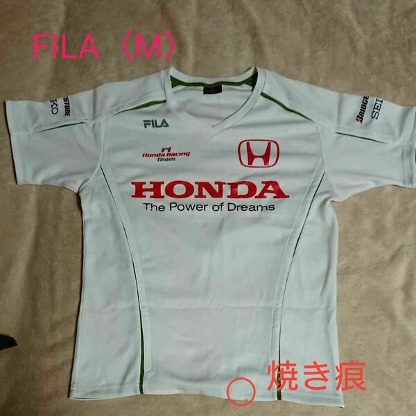 ホンダレーシングF1 Team ×フィラ Vネック半袖シャツ FILA HONDA F1チーム
