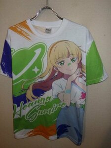 z4196ラブライブ！★総柄プリントＴシャツ★サイズＦ★レア★アニメ★漫画★送料格安