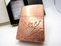 ソリッドカッパー Solid Copper ハンマー 彫刻 zippo ジッポ 2003年_画像3