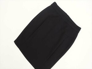 美品 コラルライン KORALLINE ひざ丈 洗えるタイトスカート 46 ブラック 【メール便可】