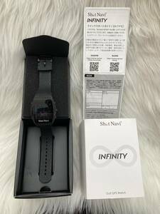美品 Shotnavi ショットナビ INFINITY インフィニティ 黒　GPS ゴルフナビウォッチ 腕時計タイプ