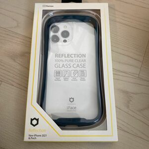 iPhone 13 Pro Max iFace Reflection 強化ガラスクリアケース 41-933251（ネイビー）