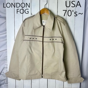 USA古着 70s～ LONDON FOG ポリコットン スウィングトップ 40 ドリズラー オールド ヴィンテージ ブルゾン TALON ロンドンフォグ ●159