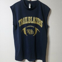 プラクティスTシャツ→ノースリーブ アメフト 兵庫県立大学 Trail Blazers ネイビー L_画像2