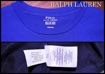 RALPH LAUREN カラーTシャツ ラルフローレン 紫 パープル 半袖 丸襟 ワンポイント オレンジ ネイビー ブルー M ユースXL 正規 インナー_画像3