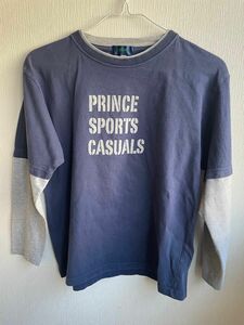 Prince ロンT 長袖Tシャツ　ネイビー　M ボーイズ　メンズ