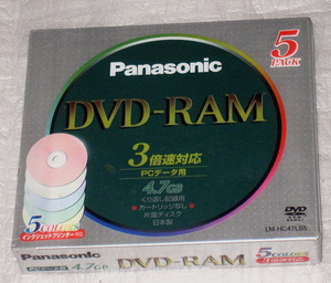 DVD-RAMディスク　Panasonic DVD-RAM 4.7GB LM-HC47LS5