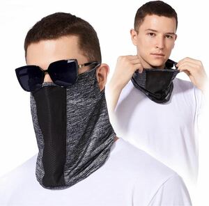  face cover cold sensation face mask for summer neck guard [ Japan speciality machine certification ending ]UV cut sunburn prevention ultra-violet rays measures . sweat speed . flexible * ventilation 