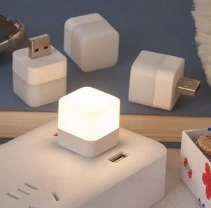  Mini LED lamp square shape /2 piece set ( lamp color ×1* white color ×1) # reading # Night light # ight-light #LED light #USB[.... delivery postage included ]