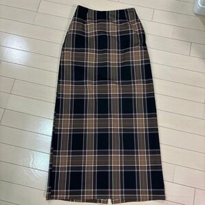 チェック柄 ロングスカート