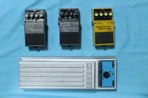 BOSS RV-2 DIGITAL REVERB, RV-3 DIGITAL REVERB/DELAY, BOSS OS-2 Over Drive/Distortion, BOSS Rocker Volume PV-1 エフェクターセット