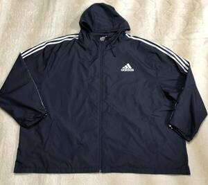 ☆adidas☆アディダス ビッグサイズ ウーブン ウインド ジャケット 8XO 紺系 裏メッシュ ウインドブレーカー 732330