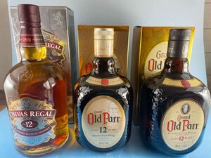 【未開栓】ウイスキー スコッチ CHIVAS REGAL 12年　40% /Old Parr 12年40% /Old Parr EXTRA RICH 12年　40% 3本まとめ