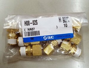 H547 SMC H08-02S (HA07) くい込み継手 ハーフユニオン シール付き 10個 未開封品