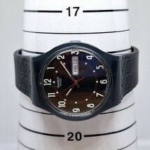 8 Swatch SWISS スウォッチ メンズ腕時計 腕時計 時計 AG2007 デイデイト 黒文字盤 3針 ラバーベルト クォーツ クオーツ ラウンド WKH_画像5