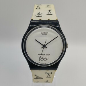 Swatch メンズ 腕時計 時計 スウォッチ アテネ オリンピック モデル 2004 クオーツ クォーツ QUARTZ 3針 アナログ スイス製 SCH 35