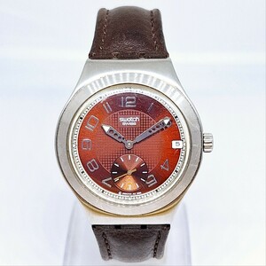 36 Swatch SWISS IRONY スウォッチ アイロニー AG2006 メンズ腕時計 腕時計 時計 スモセコ デイト 2針 レザーベルト ラウンド WKH