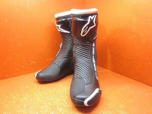 【N】試着程度 alpinestars アルパインスターズ SMX PLUS v2 BOOT BK/WH 2221019 EU42 US8 JPN26.5 レーシングブーツ 薄汚,キズ等 中古美品