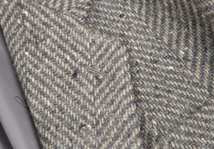 パパスPapas Charles Renton社ファブリックウールヘリンボーン織りツイードジャケット グレーL48_画像3