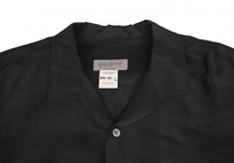 ヨウジヤマモト プールオムYohji Yamamoto POUR HOMME ビッグシルエットオープンカラーシャツ 黒M_画像4
