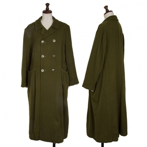  Toriko Comme des Garcons tricot COMME des GARCONS wool product dyeing gya The - pocket long coat olive M