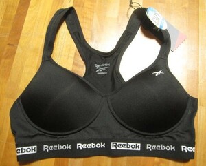 *送料無料*LL*Reebok*ブラック*ブラジャー*DRY 吸水速乾*黒*カップ一体型*リーボック*