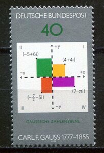 ST-1◇西ドイツ　1977年　数学者・ガウスの複素平面　1種完　NH