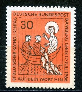 ST-1◇西ドイツ　1966年　カトリック・漁り（奇跡物語）　1種完　NH